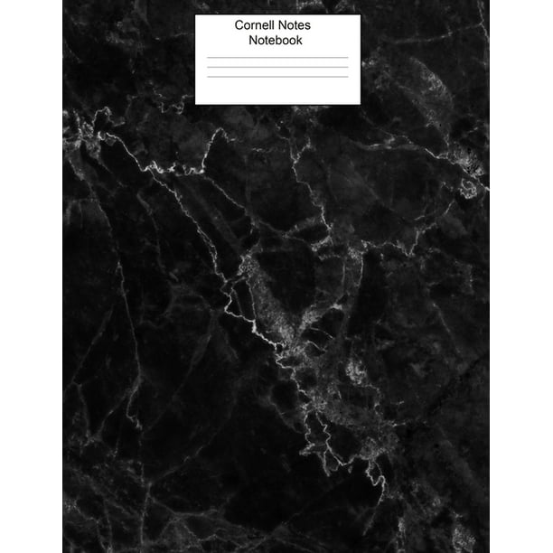 Cornell Notes Notebook Black Marble Cornell Notebook for Work, Class