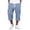 Blue -AF06, variant on Long Cargo Shorts for Men Below Knee Waffle Drawstring Capris Pants Elastic Waist Lightweight Summer Resort Wear Navy XL
