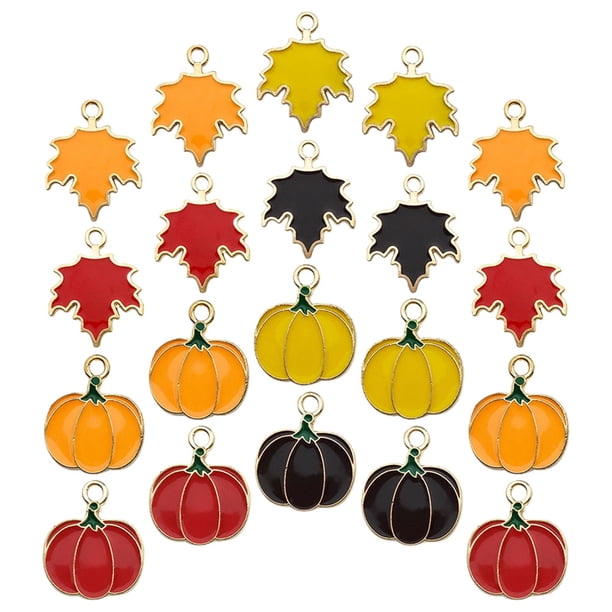 unbranded 40Ud Accesorios De Calabaza Y Hoja De Arce Para Joyería Hechos En Metal Resistentes Y Duraderos