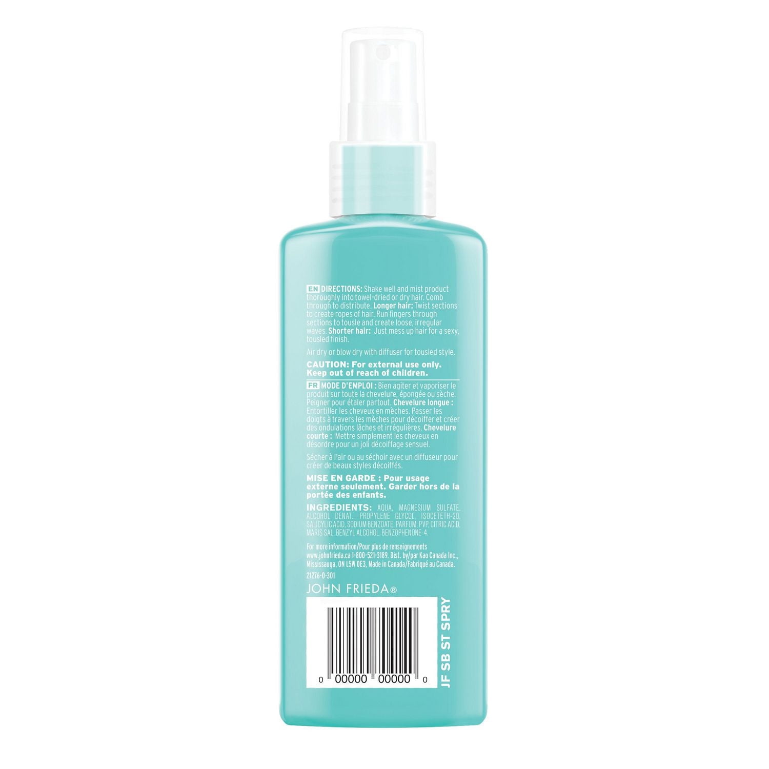 John Frieda Beach Blonde Sea Waves Salt Spray, Texturizing Spritz (Made in Canada)