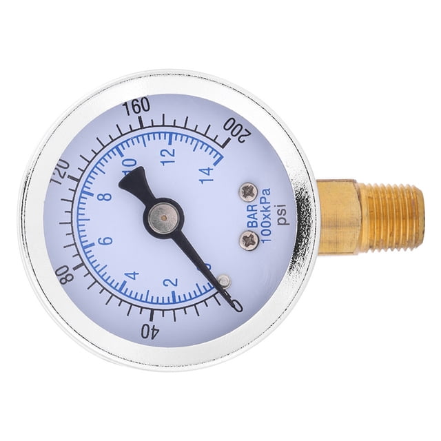Manómetro de Agua Hidráulico 0,200psi 0,14Bar, Medidor de dial de 42 mm Caja Metálica 1or8 npt, Lecturas Fáciles, Tamamo Compacto, Gran Rendimiento, Manómetro de Agua, Con