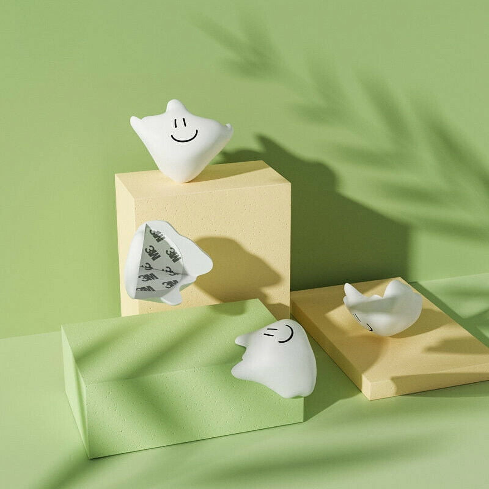 EIMELI 4Pcs Protector Cartoon Anti-collision Corner Shape Silicone Table Corner White