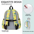 thumbnail image 5 of Yellow Cartoon Dinosaurs Eggs Pattern Cute School Backpack with Padded Back and Adjustable Shoulder Straps 13.4"x11"x4.7", 5 of 5