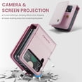 thumbnail image 2 of SaniMore for Samsung Galaxy Z Flip 4 Wallet Case, RFID Blocking PU Leather Kickstand Credit Slots Flip Folio Protective Case, Double Magnetic Clasp Durable Shockproof Cover for Z Flip 4, Pink, 2 of 7