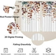 thumbnail image 3 of Short Tier Curtains for Kitchen Bathroom, Retro Multi-Colored Leaves Cafe Curtains, Polyester Soft Airy Kitchen Sink Curtains with Kitchen Bathroom Window Curtains, 39" x 27.5", 2 Panels, 3 of 6