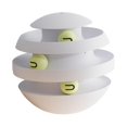 thumbnail image 2 of Tachiuwa Cat Roller Toy Circular Track for Kitten Cat Track Ball Turntable Track Ball Gray, 2 of 9