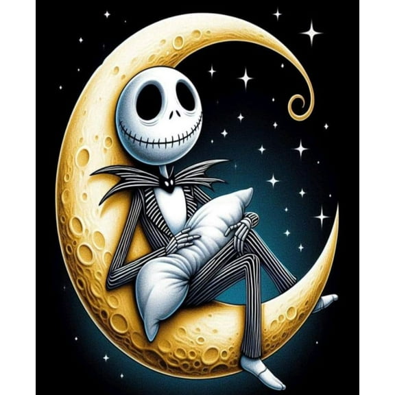 Jack and Sally Diamond Painting Kits for Adults, Diamond Art Kits for Adults, Gem Art Kits for Adults for Gift Home Wall Decor 16x12inch