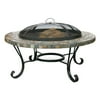 UniFlame 36" Wood Burning Slate & Copper Tile Wrought Iron Fire Pit | WAD931SP