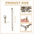 thumbnail image 2 of 20Sets Fold Over Cord Ends, 2.5mm Terminators Crimp Cap Clasp Tips with Lobster Claw Clasps and Extension Chain for Leather DIY Craft Making Necklace Bracelet, Bronze, 2 of 7