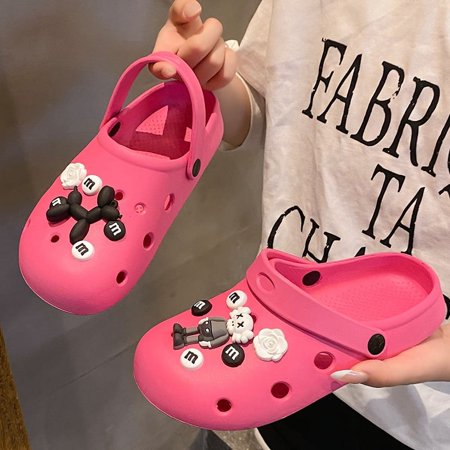 

2024 New Style Hole Shoes Women‘s Summer Fashionable All-match Outwear Internet Famous Couple Sandals and Slippers Men‘s Thick Sole Non-slip Baotou