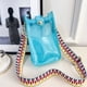 thumbnail image 4 of Bolso Hobo Diseñador Mini Transparente para Eventos Estadio Con Correa Ancha PVC Mujer, 4 of 9