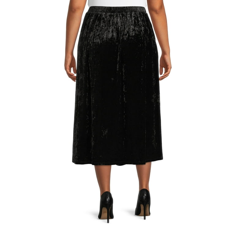 Black velvet skirt xxl hotsell