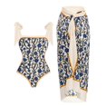 thumbnail image 1 of Maillot de Bain une Pièce pour Femmes avec Jupe de Plage, Paréo, Imprimé Floral Rétro, Ensemble Bikini Deux Pièces, 1 of 4