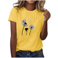 thumbnail image 1 of Blusas de Manga Corta para las Mujeres Divertida Impresión Cuello Redondo Camiseta Vintage, Blusas de Primavera para las Mujeres, 1 of 5