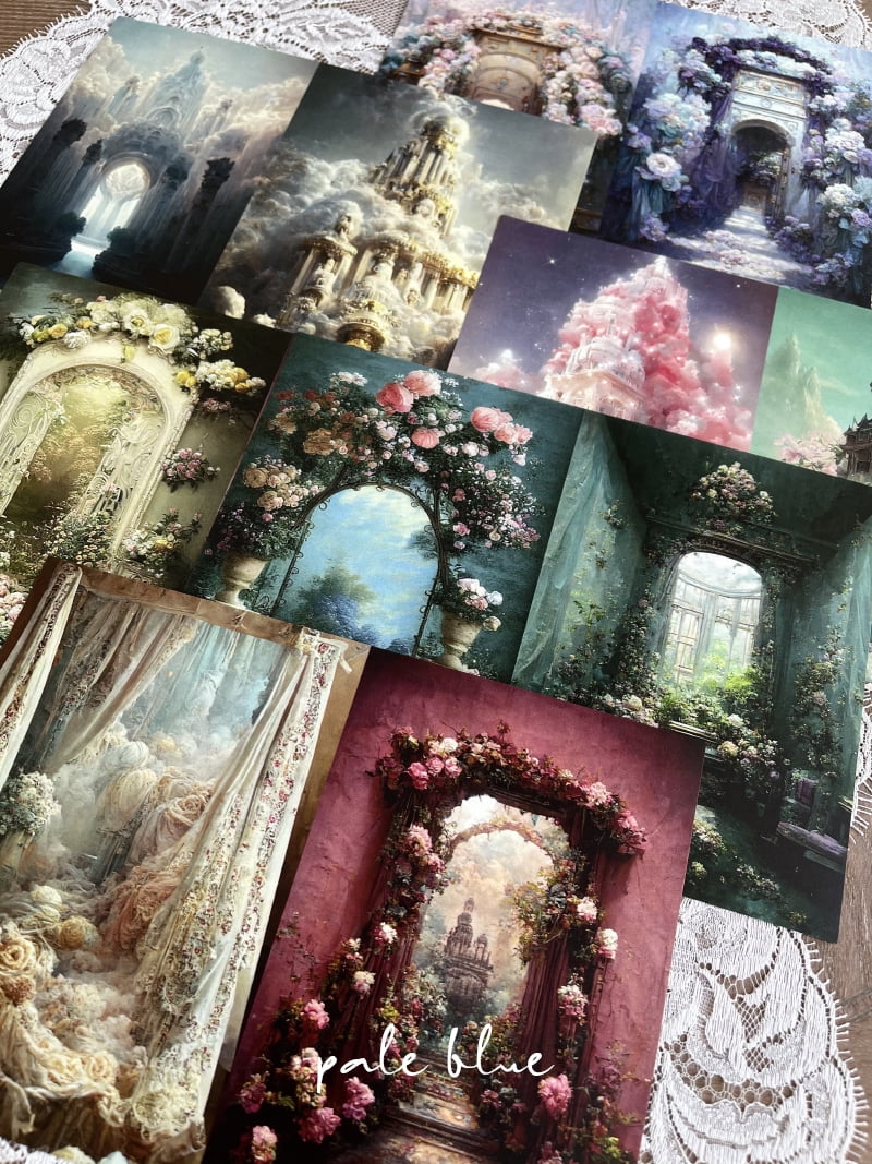 22 Sheets Dreamland Gateway Scrapbook Paper - A5 Size DIY Junk Journal Material for Creative Crafting