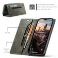 thumbnail image 5 of Wallet Case for iPhone 16 Pro, Full Body Protection Vintage PU Leather Card Slots Magnetic Kickstand Classic Business Rugged Phone Case Cover for iPhone 16 Pro, Coffee, 5 of 10