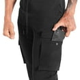 thumbnail image 2 of BROKIG Men's Zip Cargo Jogger Pants Gym Workout Athletic Sweatpants with Pockets (Large, Black), 2 of 8