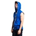 thumbnail image 7 of G-Style USA Men's Lightweight Athletic Casual Sleeveless Eyelet Drawstring Zipper Hoodie SL888 - Royal Blue- 3X-Large, 7 of 7