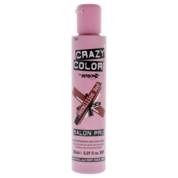 Crazy Color Crazy Color Salon Pro Semi Permanent Hair Color - 40 Vermillion Red , 5.07 oz Hair Color