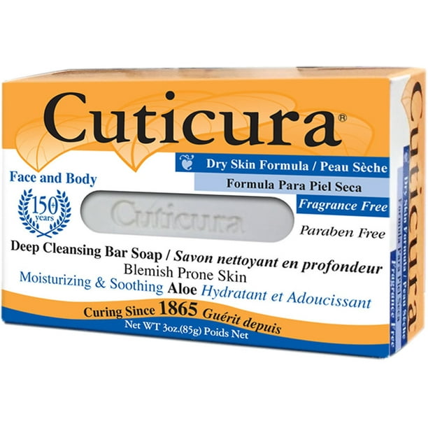Cuticura Dry Skin Formula Bar Soap, Moisturizing & Soothing Aloe, 3 oz