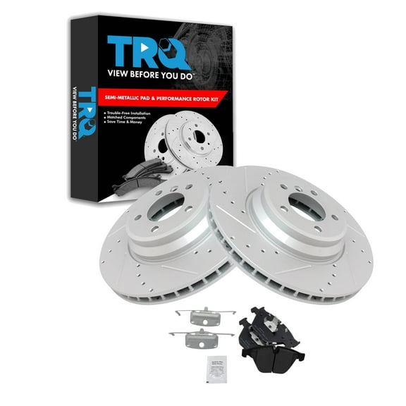 TRQ Front Brake Pad & Rotor Kit Fits Select 07-15 BMW