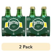 (2 pack) Perrier Carbonated Mineral Water, 11.15 fl oz Glass Bottle, 4 Pack, Allergens Not Contained