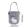 thumbnail image 3 of Easter Decor Rabbit Tassel Bag, Plaid Easter Egg Storage Tote for Kids and Adults, Holiday Candy, Gift, and Decoration Basket, Multi-Color Options, 3 of 5