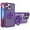 Purple, variant on for iPhone 13 Case with Sturdy Ring Stand Compatible with MagSafe, Luxury Anti-Fingerprint Drop Protective Case, Rotating Bracket Slim Translucent Back Case for iPhone 13, Black