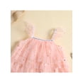thumbnail image 4 of Bagilaanoe Toddler Baby Girl Sequins Dress Sleeveless Rainbow Stars Print Mesh Tulle Dress Summer Layered Princess Cake Dress, 4 of 9