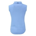 thumbnail image 3 of Women's Cutter & Buck  Heather Powder Blue Sporting Kansas City Forge Eco Stretch Recycled Sleeveless Polo, 3 of 3