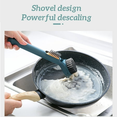 

Hi.FANCY Pot Scrub Brush Long Handle Washing Brush Dish Pan Scrubber Pot Scrubbing Tool Kitchen Dish Brush