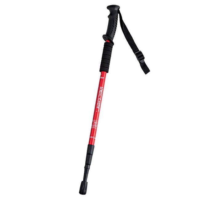 Herramienta telescópica de 3 secciones de aleación de aluminio para bastón de trekking (mango recto) rojo Sywqhk Para Estrenar