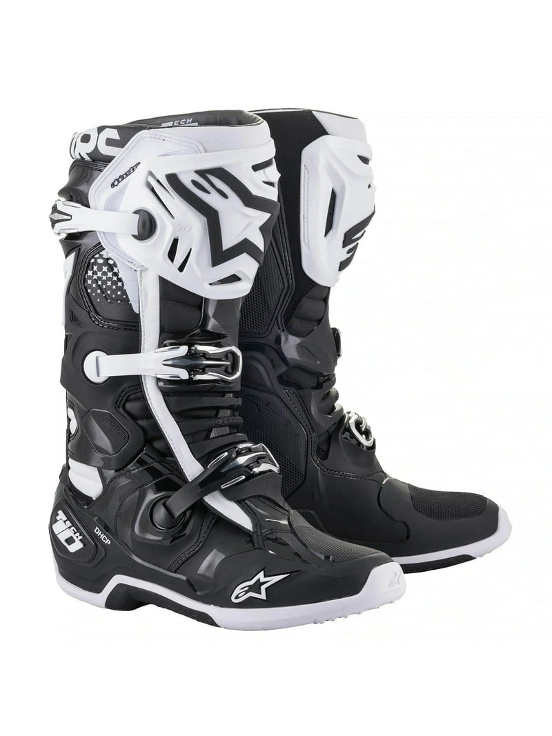 【値下げ】AlpinestarsTech10オフロードブーツ ブラック/ホワイト Alpinestars Tech 10 Mens MX Offroad Boots Black/White 7 USA