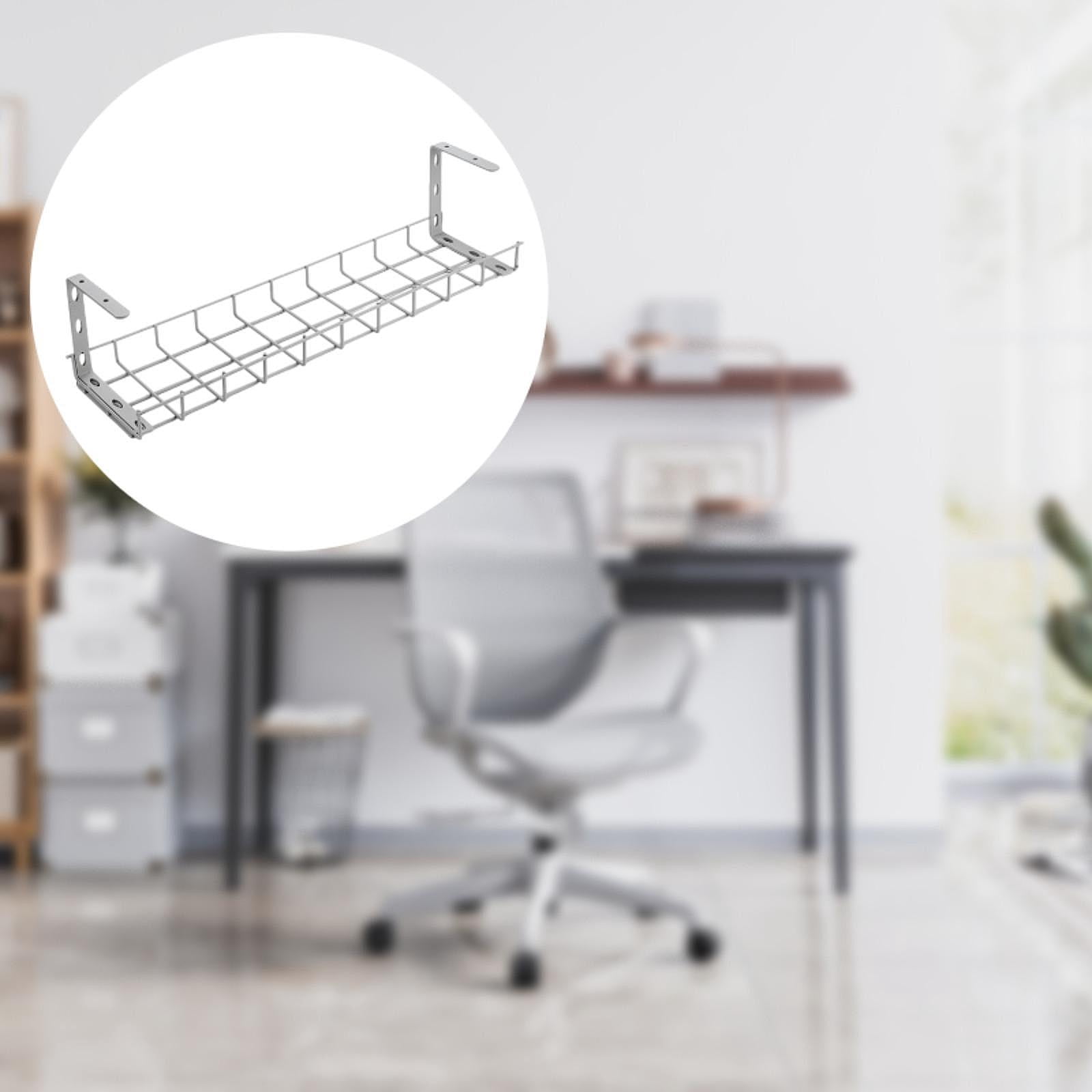 Fiocias Under Desk Cord Wire Organizer Cable Management Easy Installation Cord Organizer