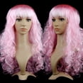 thumbnail image 4 of Peluca de ondas grandes coloridas, tocado para mascarada, tocado de pelo largo y rizado de fibra química, tocado divertido para cosplay, 4 of 5