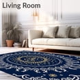 thumbnail image 2 of ODIKA 2'x3' Machine Washable Non-Slip Area Rug, Magical Starry Night Noel Enchanted Pathway Adornment High Traffic Rug, Blue, 610152, 2 of 7
