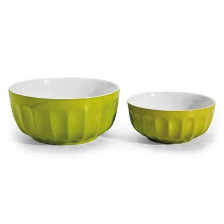 

Serveware Green Nested Bowl 1000/1500ml Ceramic Nested Set of 2