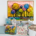 thumbnail image 2 of Designart 'Colourful Landscape Trees Impressionist IV' Modern Framed Canvas Wall Art Print, 2 of 5