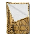 thumbnail image 2 of Moroccan Soft Flannel Fleece Throw Blanket, Main Gates of Royal Palace in Marrakesh Morocco Travel Tourist Attraction Photo, Cozy Plush for Indoor and Outdoor Use, 60" x 80", Pale Brown, by Ambesonne, 2 of 5