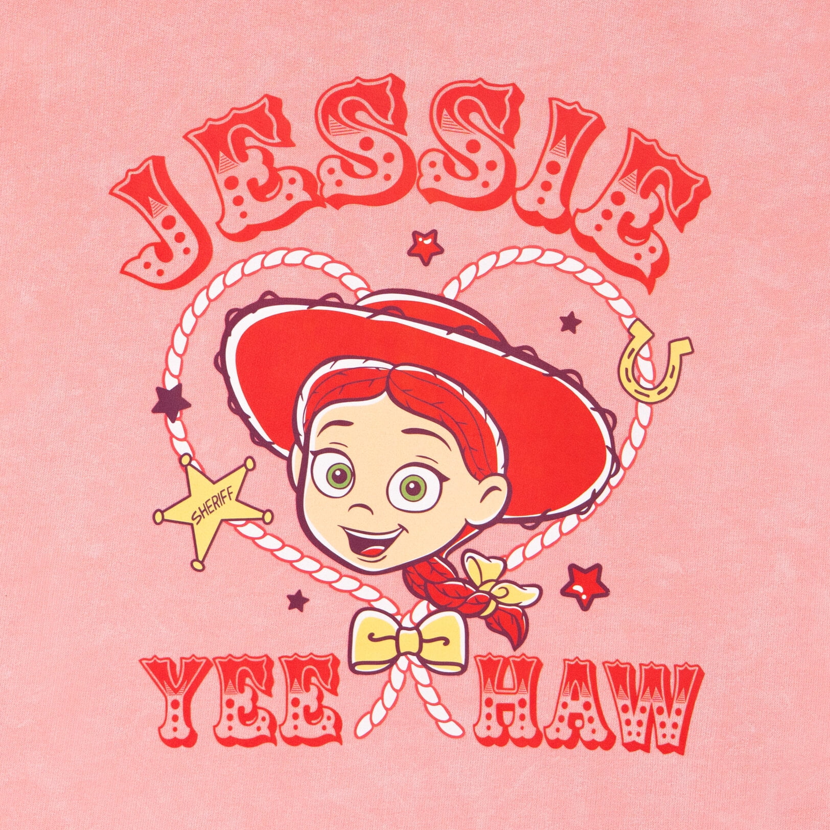 Disney Toy Story Toddler Girls' Short Sleeve Graphic T-Shirt and French Terry Shorts Set Pink Optic Wash Jessie
