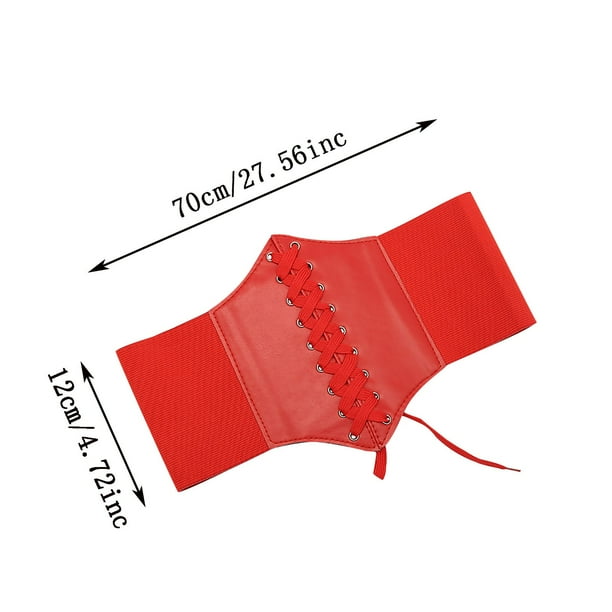 BLTIBY Women Corset Belt Lace up Wide Elastic Waistband  display picture 3