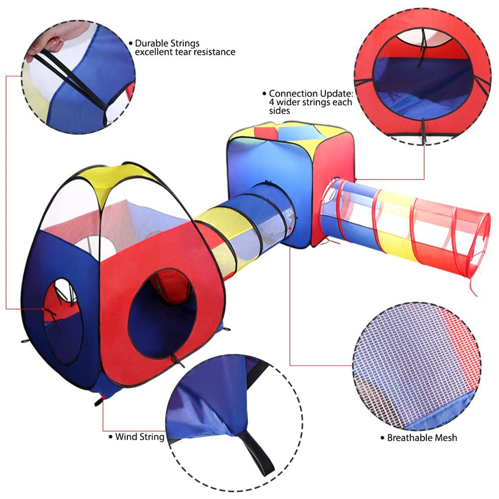 Yexmas 4-in-1 Pop-Up Play Tent and Tunnel Set photo 5