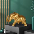 thumbnail image 5 of Elephant Statue Decor Resin Elephant Figurines with Trunk up Desk Sculptures Ornaments for Home Tabletop Indoor, 5 of 8