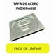 thumbnail image 4 of Paquete De 4 Tapas Para Inserto 1/6 Alto 16 De Acero Inoxidable, 4 of 5