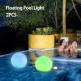 thumbnail image 2 of 2 PCS LED Spa Light  IP68 Waterproof Floating Pool Light  RGB Color Changing LED Bathtub Night Light  Hot Tub Light Up Ball Light Gift for Kids Lover, 2 of 9