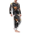 thumbnail image 2 of Naloa Dachshund Sitting in Bathtub Men’s Pajamas Set - Long Sleeve Button Down Sleep Shirt and Pajama Bottoms Sleepwear Set-Medium, 2 of 7