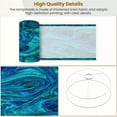 thumbnail image 4 of Linen Drum Lampshades Blue Green Pearl Seashell Wave Teal Labradorite Mineral Gemstone Sea 13"x13"x10" Light Shade for Table Lamps Floor Lamp Shades Lampshade Replacement Assembly Required, 4 of 8
