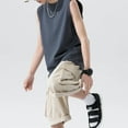 thumbnail image 4 of Men Tank Tops Sleeveless T-Shirts O Neck Cotton Vests Plus Size Tees, 4 of 7
