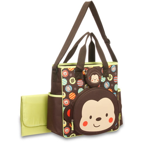 Baby Boom Tote Diaper Bag with Changing Pad, Monkey - www.bagsaleusa.com - www.bagsaleusa.com