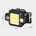 thumbnail image 2 of USB COB Head Lamp Impermeable Magnético y luces de advertencia Linterna Rojo Azul, 2 of 7